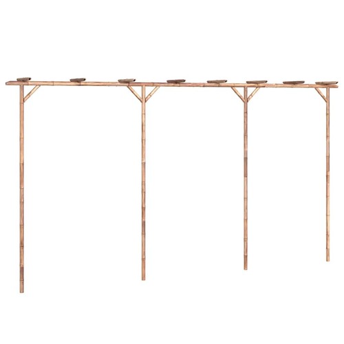 Pergola bamboo entranceway - bamboo,