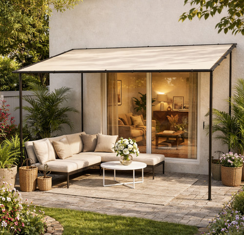 Lean garden pergola wall - pergola,