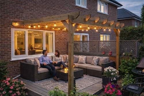 Lean pergola shelter - pergola,