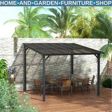 Lean to Metal Pergola Gazebo